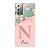 Capinha para Samsung Note 20 Anti Impacto Personalizada - Delicate Flowers Rosa com nome e fundo transparente - Imagem 1