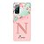 Capinha para Samsung S20 FE Anti Impacto Personalizada - Delicate Flowers Rosa com nome e fundo transparente - Imagem 1