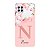 Capinha para Samsung M22 Anti Impacto Personalizada - Delicate Flowers Rosa com nome e fundo transparente - Imagem 1