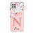 Capinha para Samsung M32 Anti Impacto Personalizada - Delicate Flowers Rosa com nome e fundo transparente - Imagem 1