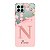 Capinha para Samsung M33 Anti Impacto Personalizada - Delicate Flowers Rosa com nome e fundo transparente - Imagem 1