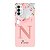 Capinha para Moto G82 Anti Impacto Personalizada - Delicate Flowers Rosa com nome e fundo transparente - Imagem 1