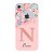 Capinha para iPhone 7 Anti Impacto Personalizada - Delicate Flowers Rosa com nome e fundo transparente - Imagem 1