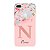 Capinha para iPhone 7 Plus Anti Impacto Personalizada - Delicate Flowers Rosa com nome e fundo transparente - Imagem 1