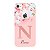 Capinha para iPhone SE 2020 Anti Impacto Personalizada - Delicate Flowers Rosa com nome e fundo transparente - Imagem 1