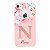 Capinha para iPhone SE 2022 Anti Impacto Personalizada - Delicate Flowers Rosa com nome e fundo transparente - Imagem 1