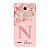 Capinha para LG K10 2018 Anti Impacto Personalizada - Delicate Flowers Rosa com nome e fundo transparente - Imagem 1