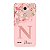 Capinha para LG K11 Plus Anti Impacto Personalizada - Delicate Flowers Rosa com nome e fundo transparente - Imagem 1