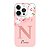 Capinha para iPhone 14 Pro Anti Impacto Personalizada - Delicate Flowers Rosa com nome e fundo transparente - Imagem 1