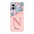 Capinha para Moto G53 Anti Impacto Personalizada - Delicate Flowers Rosa com nome e fundo transparente - Imagem 1