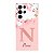 Capinha para Samsung S23 Ultra Anti Impacto Personalizada - Delicate Flowers Rosa com nome e fundo transparente - Imagem 1