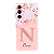 Capinha para Samsung S23 FE Anti Impacto Personalizada - Delicate Flowers Rosa com nome e fundo transparente - Imagem 1