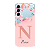 Capinha para Samsung M14 Anti Impacto Personalizada - Delicate Flowers Rosa com nome e fundo transparente - Imagem 1