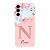 Capinha para Samsung A35 Anti Impacto Personalizada - Delicate Flowers Rosa com nome e fundo transparente - Imagem 1