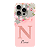 Capinha para iPhone 15 Pro Anti Impacto Personalizada - Delicate Flowers Rosa com nome e fundo transparente - Imagem 1