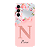 Capinha para Samsung A05s Anti Impacto Personalizada - Delicate Flowers Rosa com nome e fundo transparente - Imagem 1