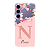 Capinha para Samsung S24 Plus Anti Impacto Personalizada - Delicate Flowers Rosa com nome e fundo transparente - Imagem 1