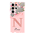 Capinha para Samsung S24 Ultra Anti Impacto Personalizada - Delicate Flowers Rosa com nome e fundo transparente - Imagem 1