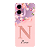 Capinha para Moto G24 Anti Impacto Personalizada - Delicate Flowers Rosa com nome e fundo transparente - Imagem 1