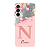 Capinha para Samsung M15 Anti Impacto Personalizada - Delicate Flowers Rosa com nome e fundo transparente - Imagem 1