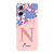 Capinha para Moto G85 Anti Impacto Personalizada - Delicate Flowers Rosa com nome e fundo transparente - Imagem 1