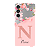 Capinha para Samsung M35 Anti Impacto Personalizada - Delicate Flowers Rosa com nome e fundo transparente - Imagem 1