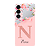 Capinha para Samsung S25 Anti Impacto Personalizada - Delicate Flowers Rosa com nome e fundo transparente - Imagem 1