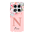 Capinha para Xiaomi Poco X7 Anti Impacto Personalizada - Delicate Flowers Rosa com nome e fundo transparente - Imagem 1