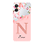 Capinha para Samsung A07 Anti Impacto Personalizada - Delicate Flowers Rosa com nome e fundo transparente - Imagem 1