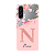 Capinha para Samsung A17 Anti Impacto Personalizada - Delicate Flowers Rosa com nome e fundo transparente - Imagem 1