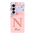 Capinha para Xiaomi RedMi 15 4G 5G Anti Impacto Personalizada - Delicate Flowers Rosa com nome e fundo transparente - Imagem 1