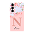 Capinha para Samsung S25 FE Anti Impacto Personalizada - Delicate Flowers Rosa com nome e fundo transparente - Imagem 1