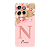 Capinha para Moto Edge 60 Neo Anti Impacto Personalizada - Delicate Flowers Rosa com nome e fundo transparente - Imagem 1