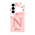 Capinha para Samsung S26 Anti Impacto Personalizada - Delicate Flowers Rosa com nome e fundo transparente - Imagem 1