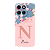 Capinha para Moto G17 Anti Impacto Personalizada - Delicate Flowers Rosa com nome e fundo transparente - Imagem 1