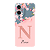 Capinha para Moto E15 Anti Impacto Personalizada - Delicate Flowers Rosa com nome e fundo transparente - Imagem 1