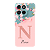 Capinha para Moto G57 Anti Impacto Personalizada - Delicate Flowers Rosa com nome e fundo transparente - Imagem 1
