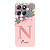 Capinha para Moto G77 Anti Impacto Personalizada - Delicate Flowers Rosa com nome e fundo transparente - Imagem 1