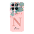 Capinha para Moto Edge 70 Fusion Anti Impacto Personalizada - Delicate Flowers Rosa com nome e fundo transparente - Imagem 1