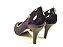 Scarpin Alto Chic Preto Verniz Renda - Imagem 5