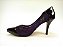 Scarpin Alto Chic Preto Verniz Renda - Imagem 3