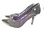 Scarpin Alto Chic Preto Verniz Renda - Imagem 4