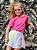Kit Blusa Infantil Menina Jokenpô Rosa + Legging Floral Rosa - Imagem 6