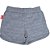 Shorts Infantil Jokenpô Malha Feminino Cinza Mescla - Imagem 2