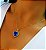 Colar Coração Luxury Azul com Micro Zircônias Banhado em Ouro18k - Imagem 2