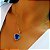 Colar Coração Luxury Azul com Micro Zircônias Banhado em Ouro18k - Imagem 1