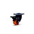 Rodízio Polietileno Base Giratório Freio C/Trava 50mm Laranja COLSON 43040190000500006238 - Imagem 1