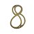 Numero Colonial "08" Zamac Lo SILVANA 95660 - Imagem 1