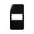 Placa Sleek P/Condulete (1 posto horizontal) 3/4″ C/Suporte Preta MARGIRIUS 21880 2Pçs - Imagem 1
