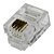 Conector Modular RJ11 para Telefonia - Kit com 100 Peças - Imagem 1